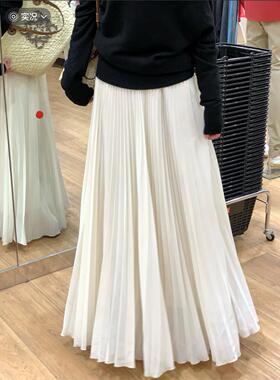 ANGELIA【出片的神！】2026新款风琴百褶温柔淑女纱裙显瘦长裙女