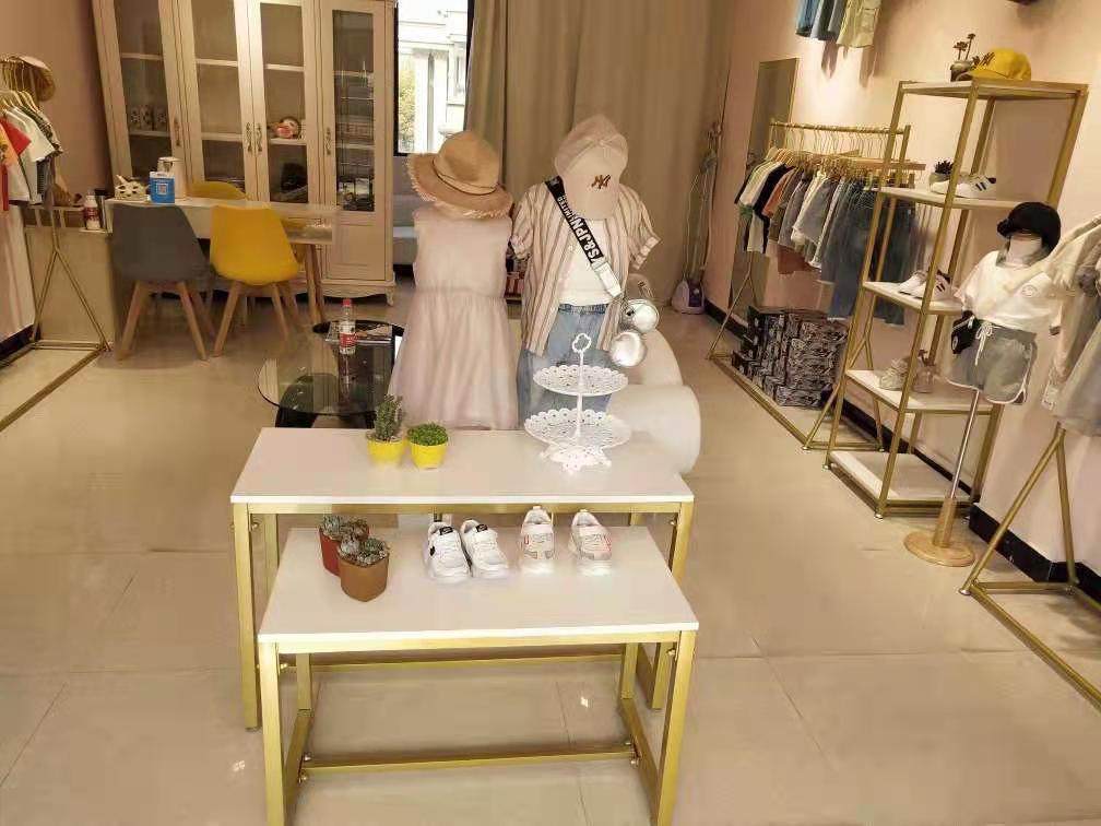 铁艺流水台中岛展示架高低桌子包包展示桌服装店展示台组合包邮
