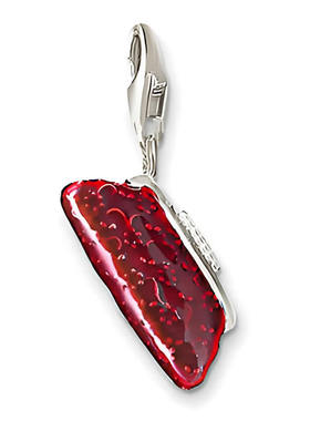 托马斯萨博925银红色珐琅钱包吊坠女神节礼物春夏新款时尚项坠饰