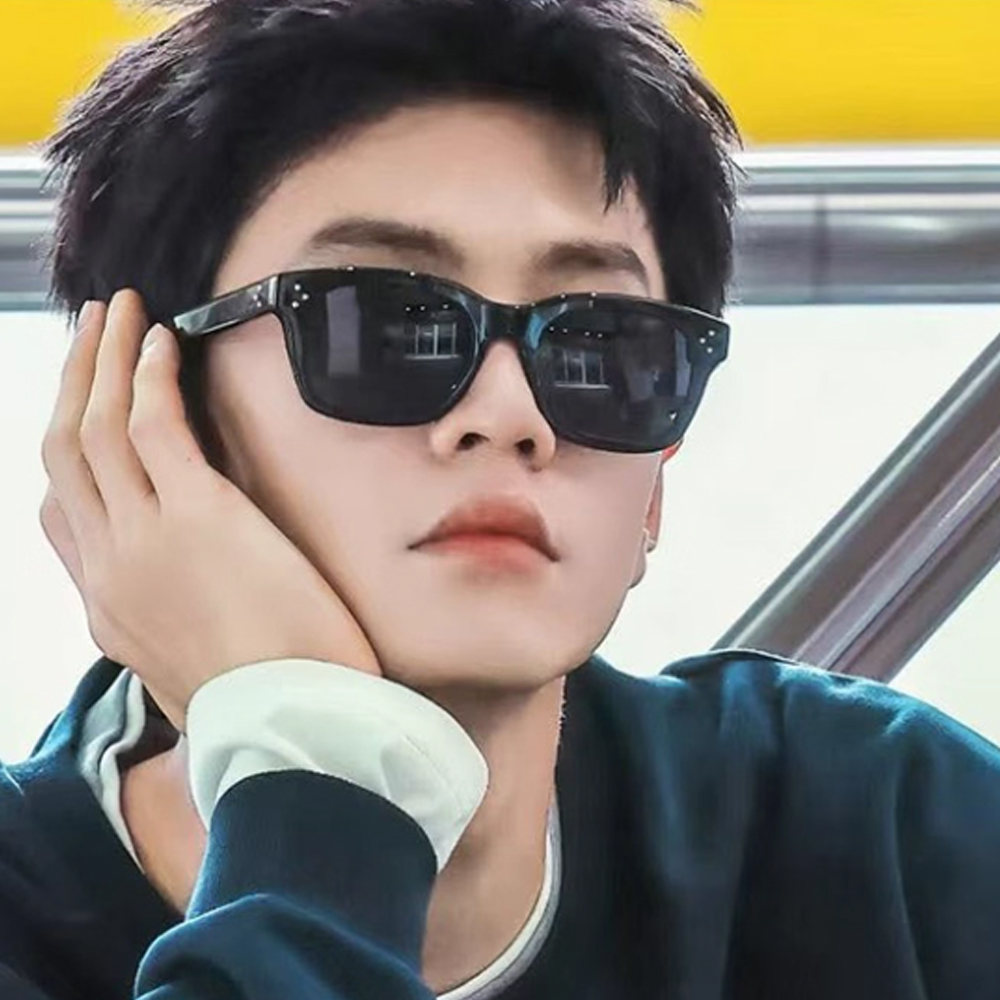 防紫外线陈哲远同款复古方形墨镜