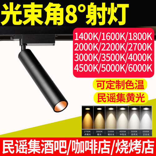 光束角8°二线轨道射灯定制色温