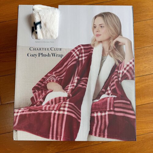 美丽国单 空调披肩 午休午睡保暖披风 出口法兰绒ins风