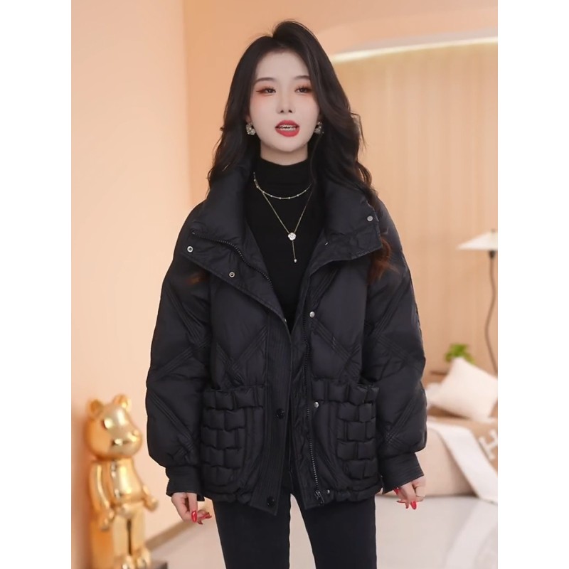 黑色气质羽绒服女2025冬季新款中年妈妈装时尚加厚保暖小个子外套