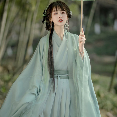 春秋季宋制青色初中生礼服女汉服