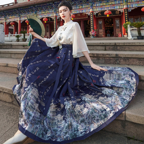 春秋马面裙套装成人礼礼服女汉服