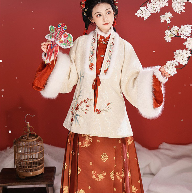 秋冬款过年拜年服高中生少女汉服