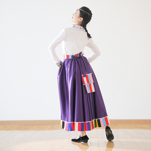 藏族大摆裙剧目跳舞蹈演出服装新款藏氏族少数民族表演上衣女成人