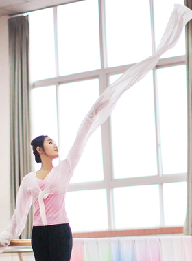 儿童藏族舞蹈服成人惊鸿舞甩袖古典舞演出服练习水袖舞服装上衣女