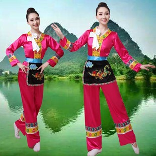 新款民族演出戏装刘三姐小围裙酒店服务员围裙秧歌舞舞台表演围裙