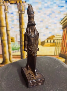 埃及卢克索产荷鲁斯神雕像摆件