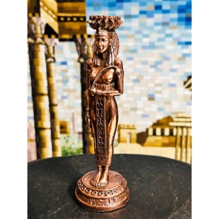 现货少埃及卢克索产鎏金款 埃及艳后cleopatra雕像摆件博物馆系列