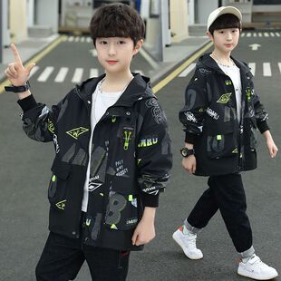 童装男童外套春秋款韩版儿童风衣男孩夹克中大童新款上衣拉链衫潮