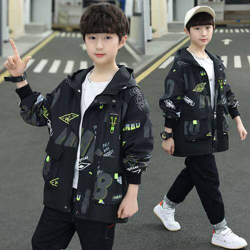 男童外套春秋款儿童风衣男孩上衣