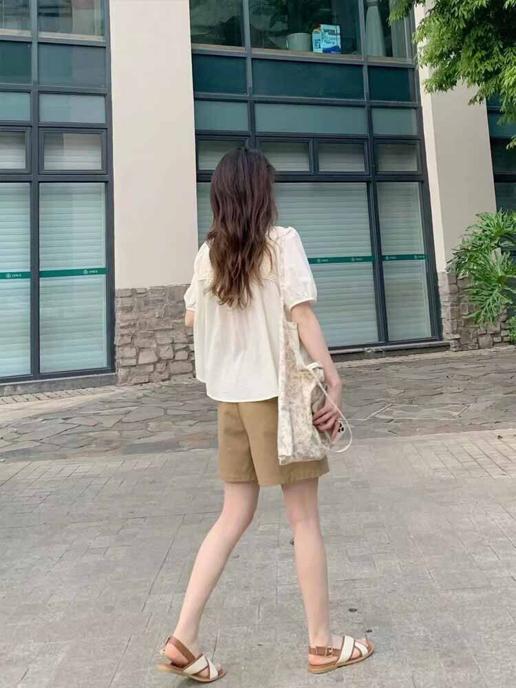 MATERNITY SUIT SUMMER THIN FASHION SHORT SLEEVE BABYDOLL T-SHIRT TOP SUMMER SHORTS MATERNITY DRESS SUMMER TWO-PIECE SET