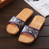 防滑透气 木屐人字拖 男 火烧桐木潮流夹板拖鞋 夏季 日式 木板凉鞋