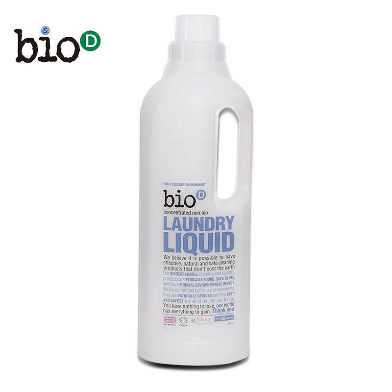 英国原装bio-D泊欧涤环保浓缩无香洗衣液1L×6瓶手洗温和丝绸羊毛