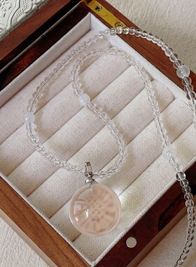 天然白水晶20mm大颗粒水晶吊坠