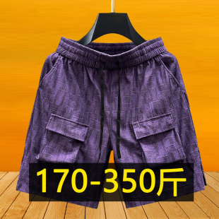 薄款 工装 短裤 男士 300斤加肥加大码 大口袋胖子宽松休闲五分裤 夏季