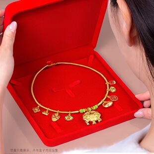 精致红色绒布饰品套装盒 结婚猪牌首饰盒子 高档烫金婚礼珠宝盒