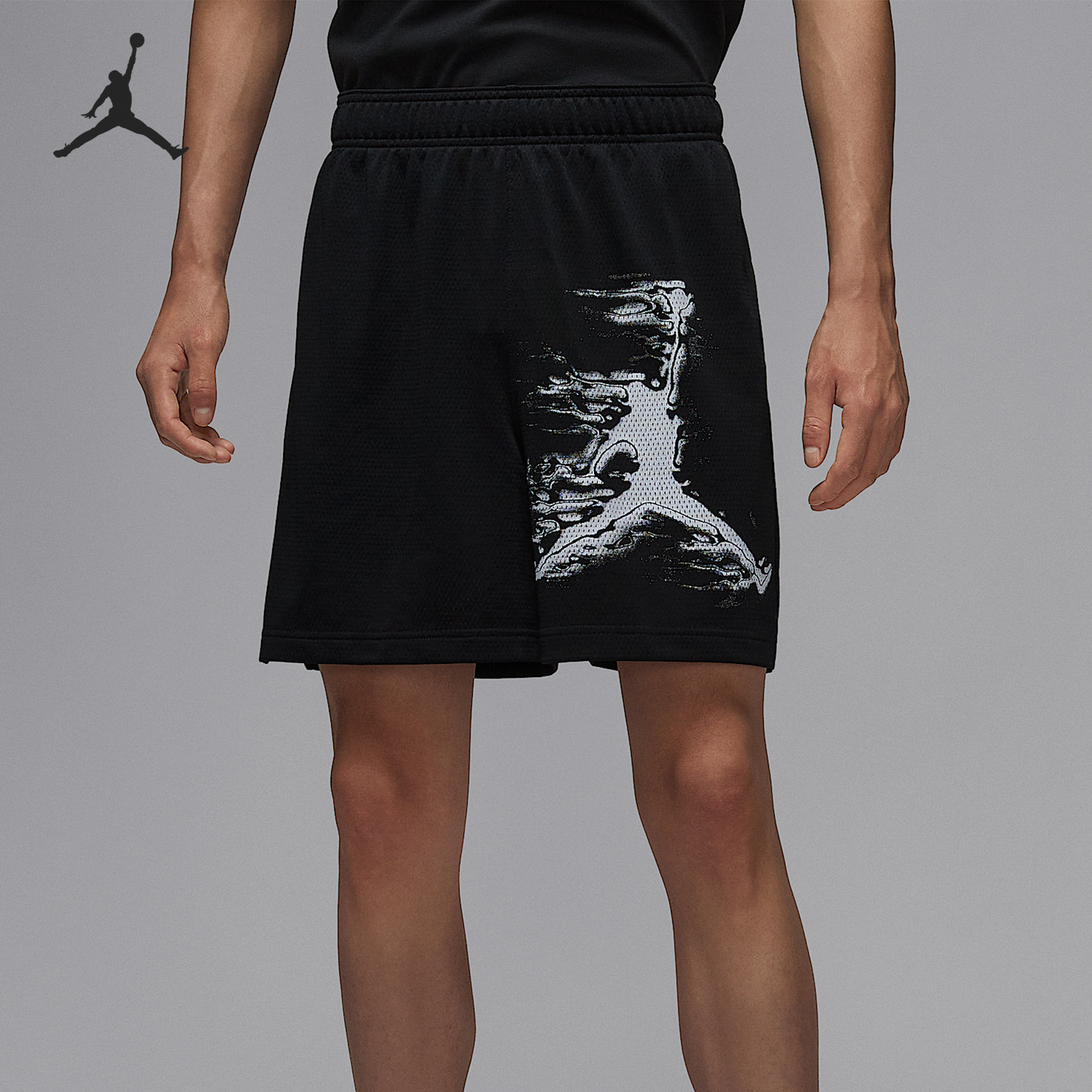 Nike/耐克正品JORDAN男士训练印花网眼透气运动短裤HQ8666-010
