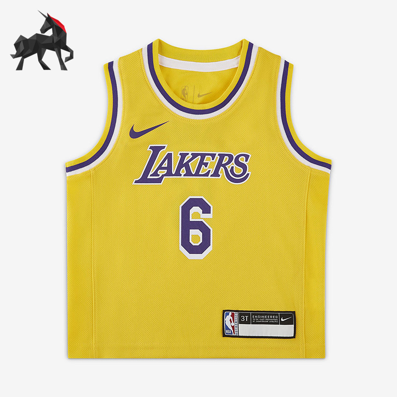 Nike/耐克正品洛杉矶湖人婴童时尚透气无袖球衣DQ9471-728