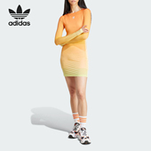 渐变长袖 三叶草女士经典 连衣裙JF8266 阿迪达斯正品 Adidas