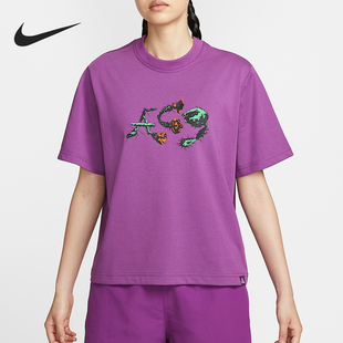 耐克正品 IB7340 夏季 印花透气针织短袖 505 女士圆领潮流时尚 Nike