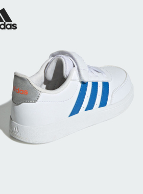 Adidas/阿迪达斯正品新款小童魔术贴简约休闲耐磨板鞋JI0963