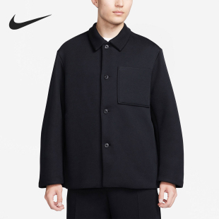 FLEECE男士 衬衫 式 Nike 宽松外套FB8168 TECH 翻领经典 010 耐克正品