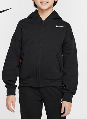 Nike/耐克正品新款大童全长拉链开襟加绒连帽卫衣IB5597-010