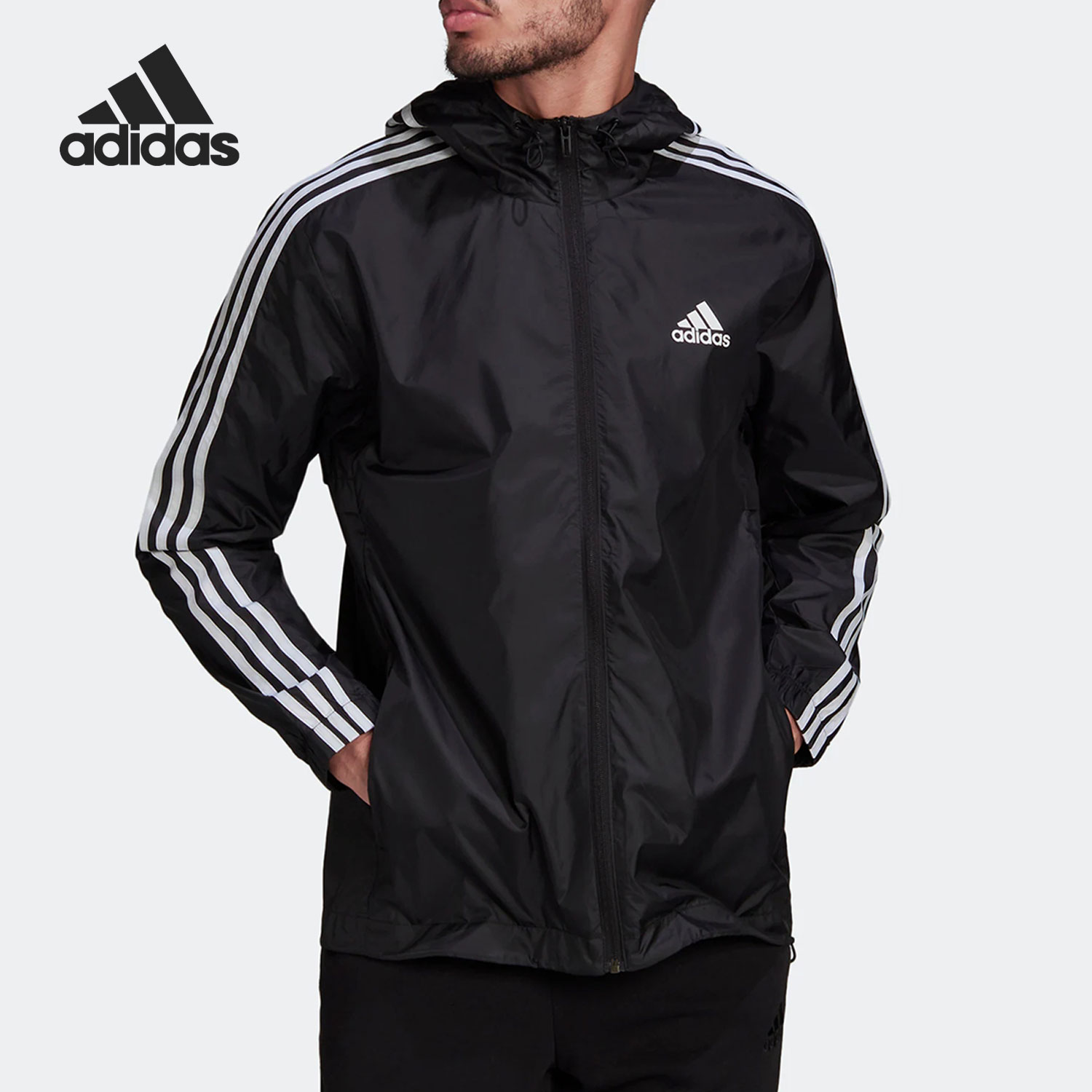 Adidas/阿迪达斯官方正品当季新款男子训练连帽运动外套HE4321