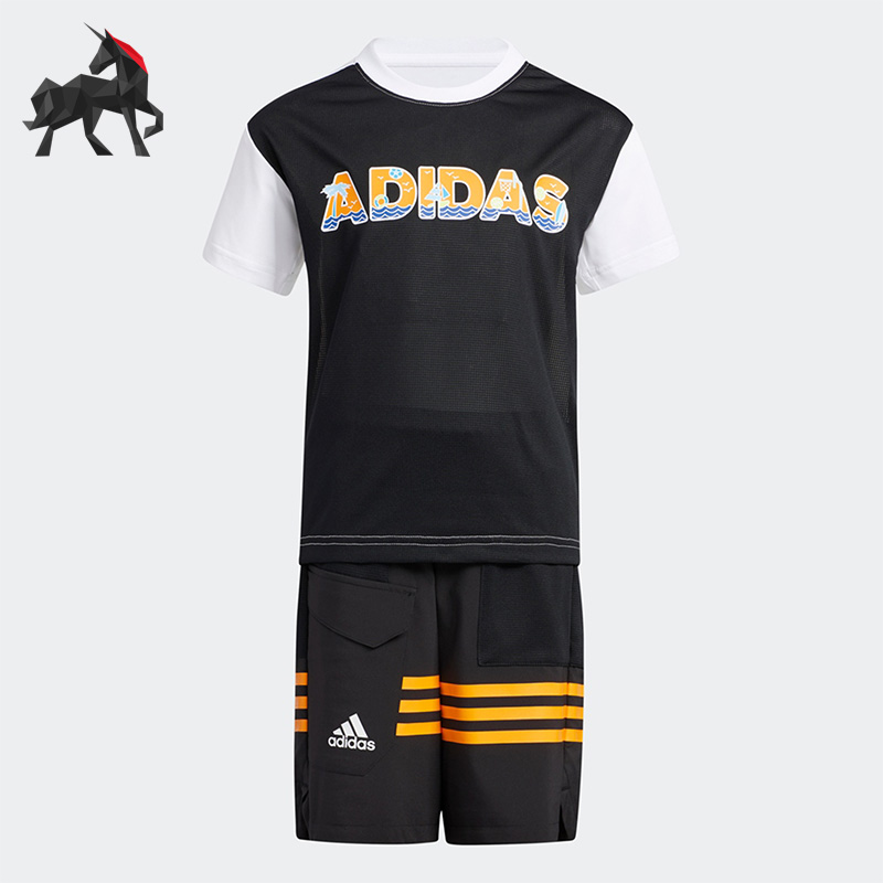 阿迪达斯正品小童运动套装