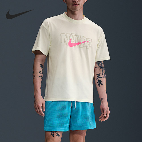 Nike/耐克正品2025夏季款男士运动针织经典宽松短袖HJ3420-133