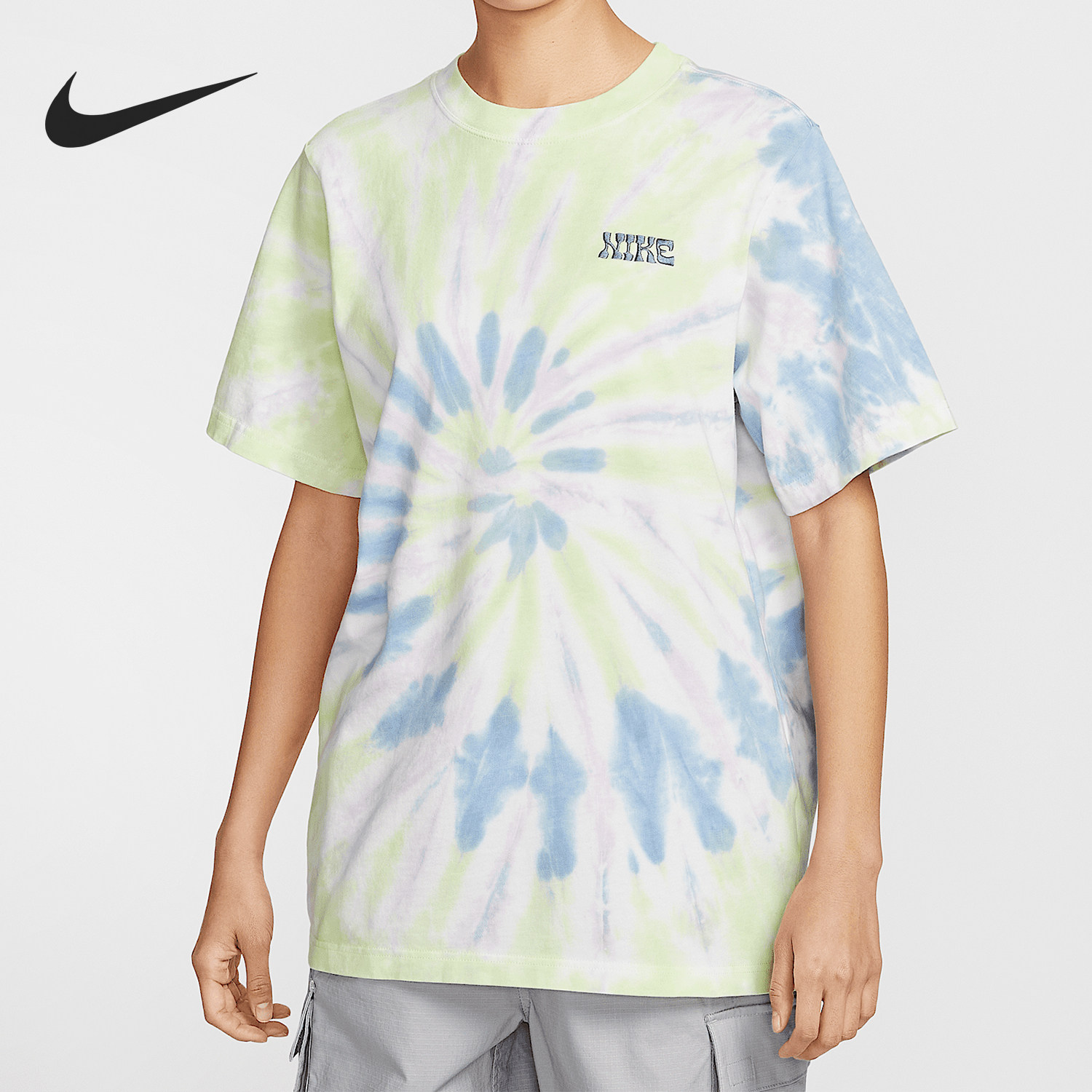 Nike/耐克正品2025夏季款女士休闲刺绣渐变经典运动T恤IF0612-731