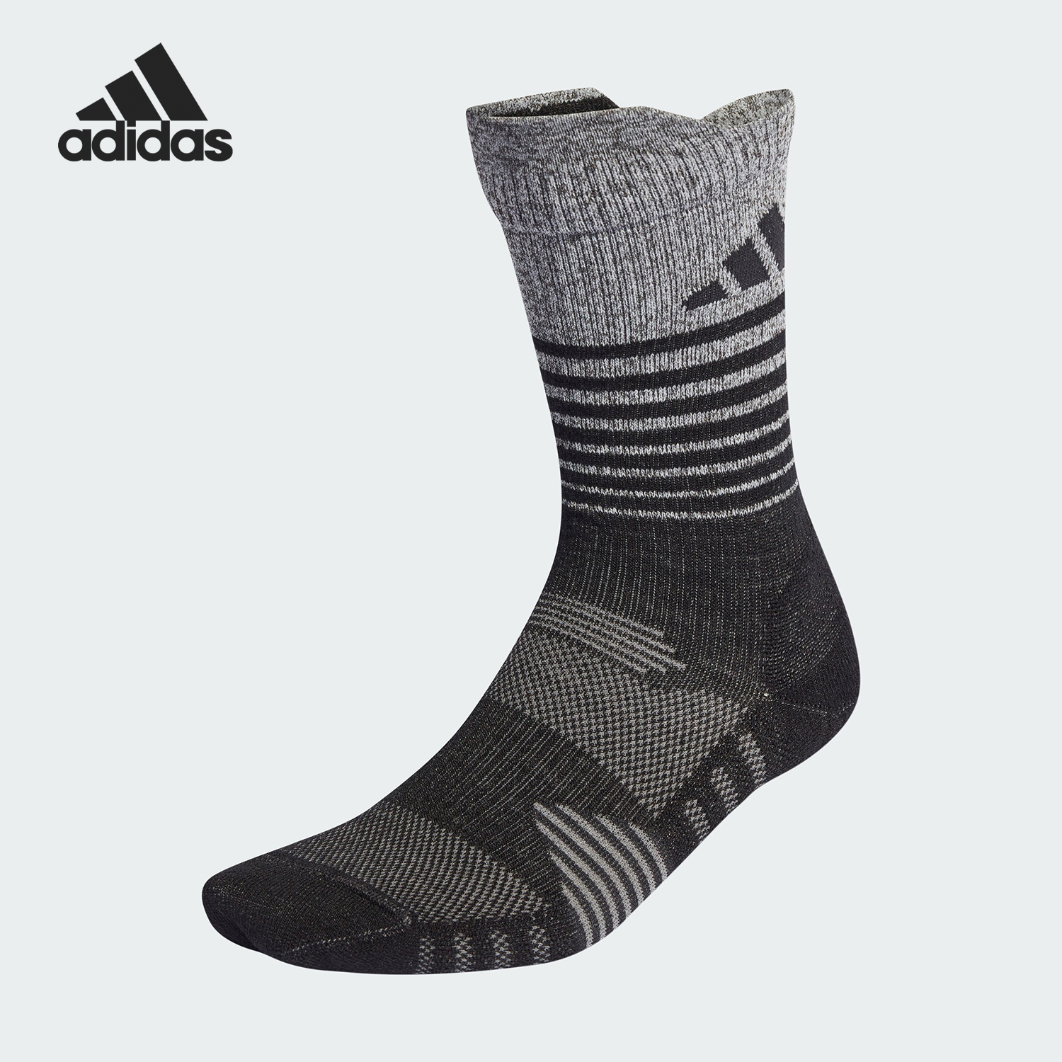 Adidas/阿迪达斯正品RUN XCITY REFLE男女针织袜一双装HY0676