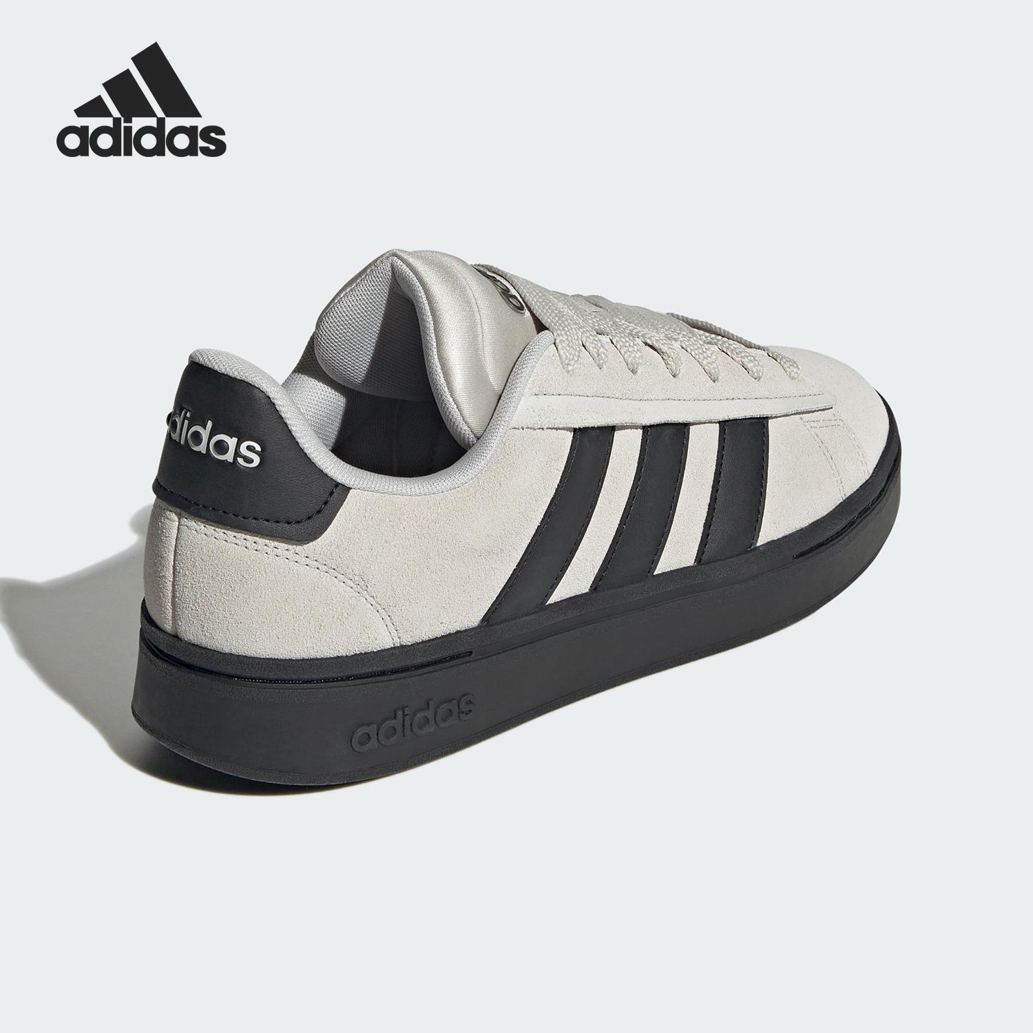 Adidas/阿迪达斯正品2025男女圆头运动时尚防滑系带板鞋IH1287