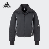 女士可拆卸短款 新款 拼接保暖棉服JW8913 阿迪达斯正品 Adidas
