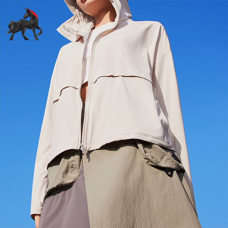 阿迪达斯女士运动凉感防晒衣