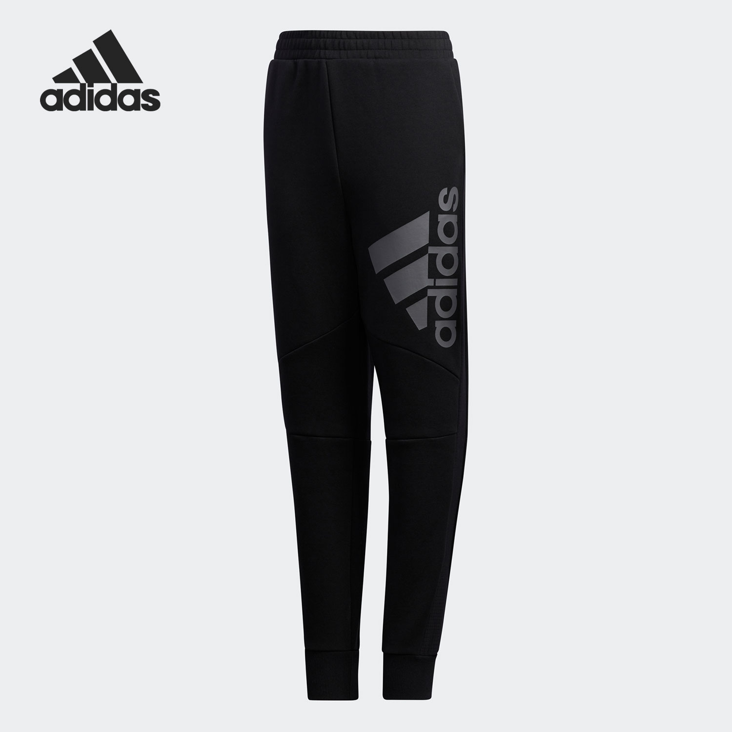 阿迪达斯大童休闲宽松针织长裤