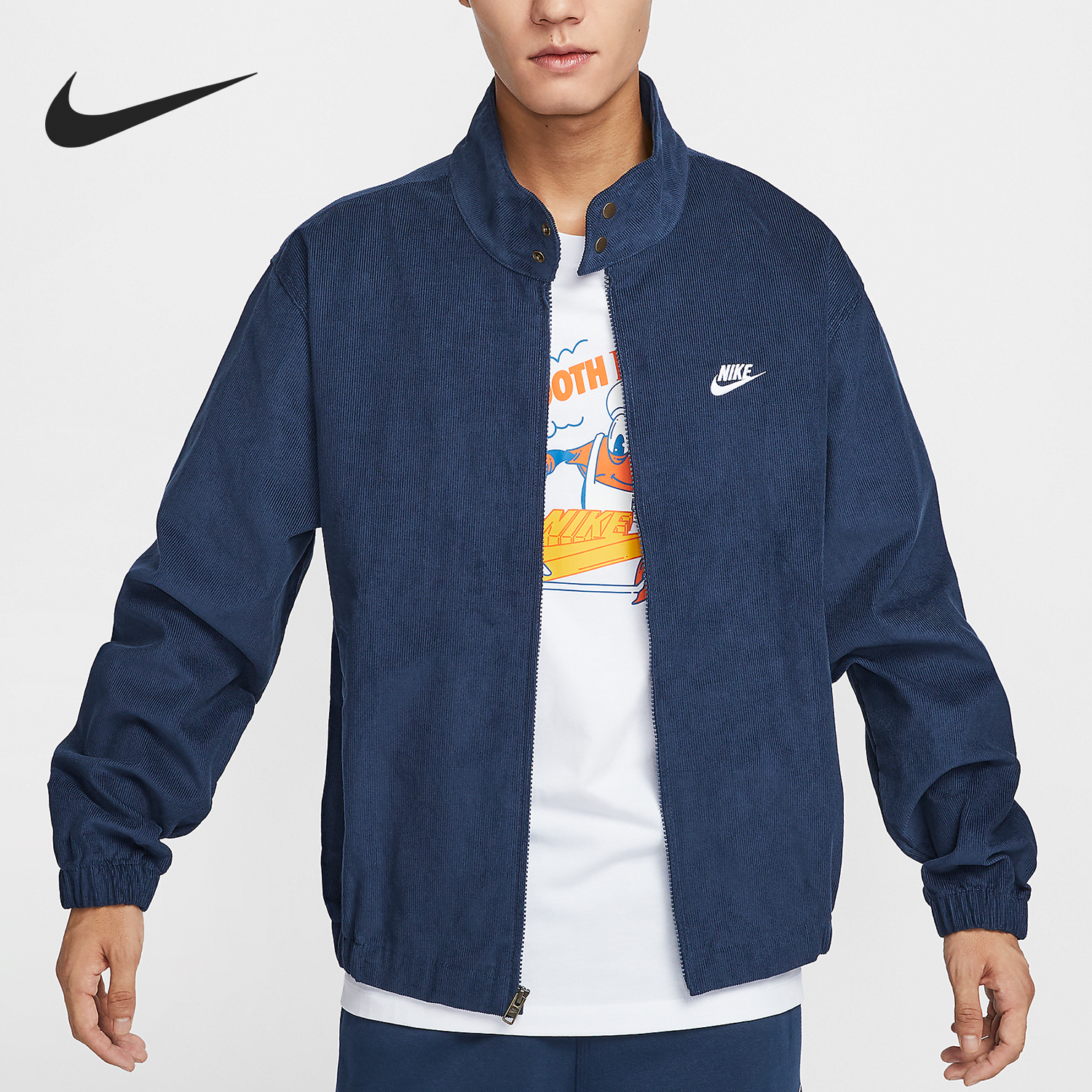Nike/耐克官方正品Sportswear Club男士复古灯芯绒外套FZ0632-410