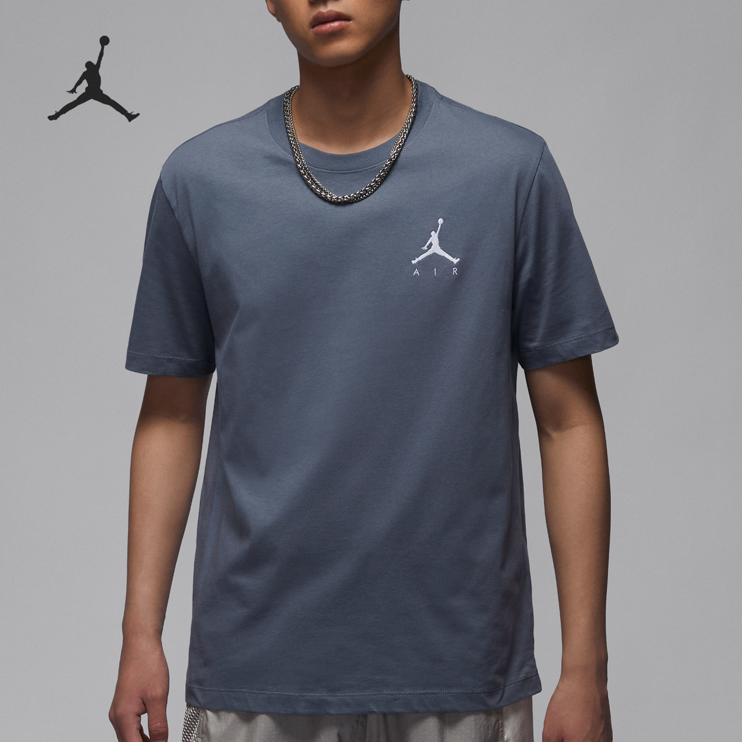 Nike/耐克正品JORDAN男士夏季圆领针织透气短袖T恤AH5297-490