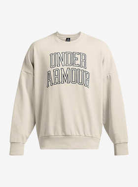 UA/安德玛正品Icon HWT Terry OS Crew男士圆领卫衣1386548-110