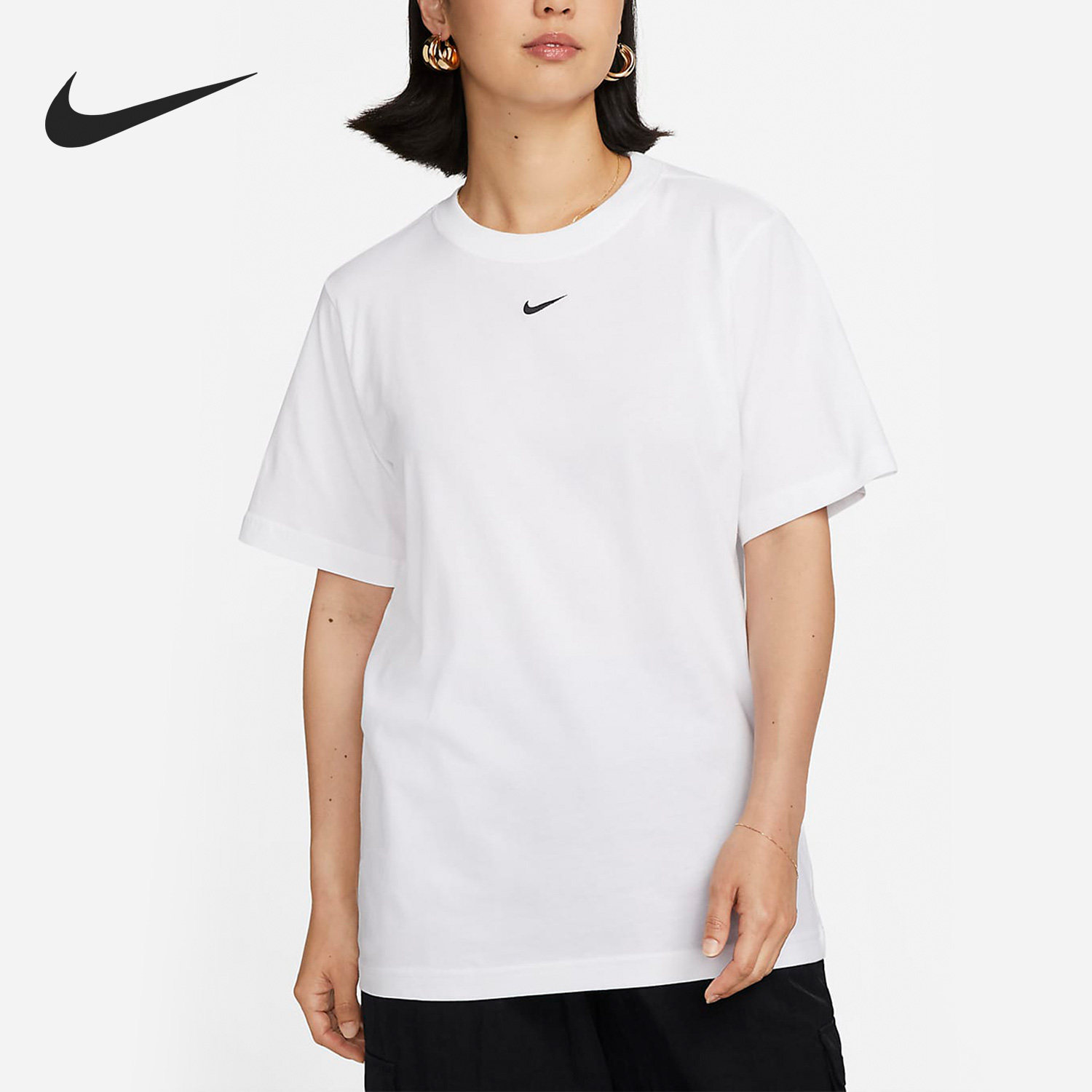 Nike/耐克正品SPORTSWEAR 女子时尚运动休闲短袖FD4150-100,运动服/休闲服装,运动T恤,淘宝优惠券,粉丝福利购,淘宝优惠卷