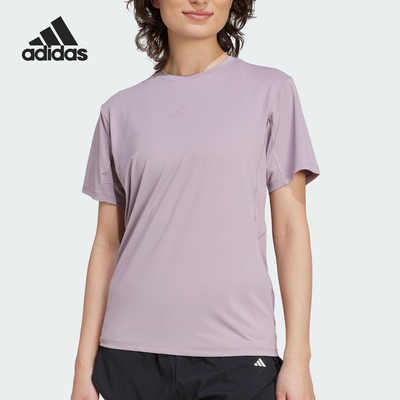 Adidas/阿迪达斯正品2025夏季女士圆领健身经典训练短袖KC4728