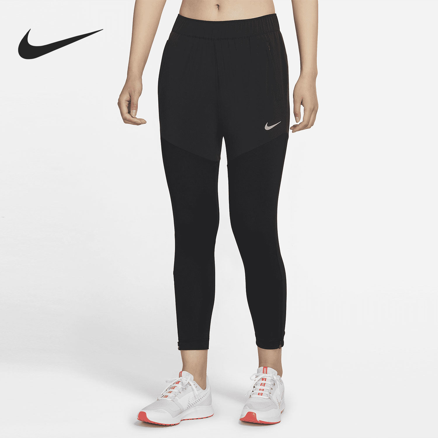 Nike/耐克正品女子舒适松紧针织跑步紧身运动长裤 DH6980-010