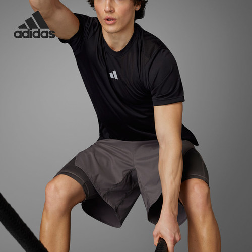 阿迪达斯男士运动健身短袖