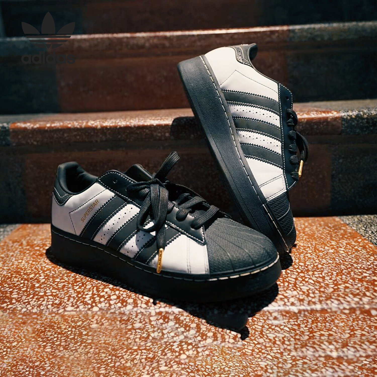 Adidas/阿迪达斯官方正品SUPERSTAR XLG男女同款低帮板鞋IE8409
