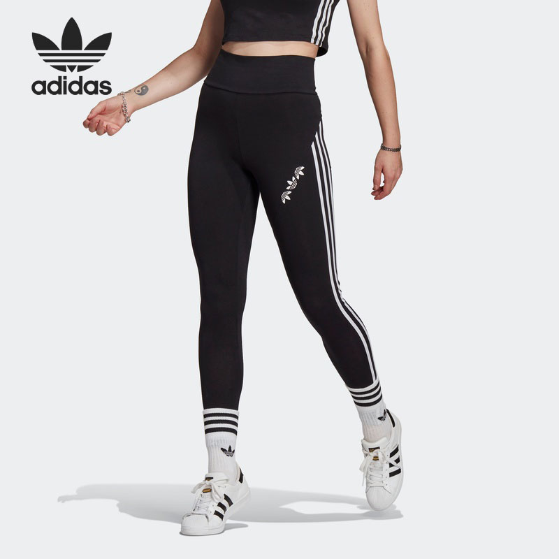 阿迪达斯三叶草系列女子紧身长裤