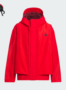 Adidas/阿迪达斯正品大童二合一运动连帽夹克外套IT4054