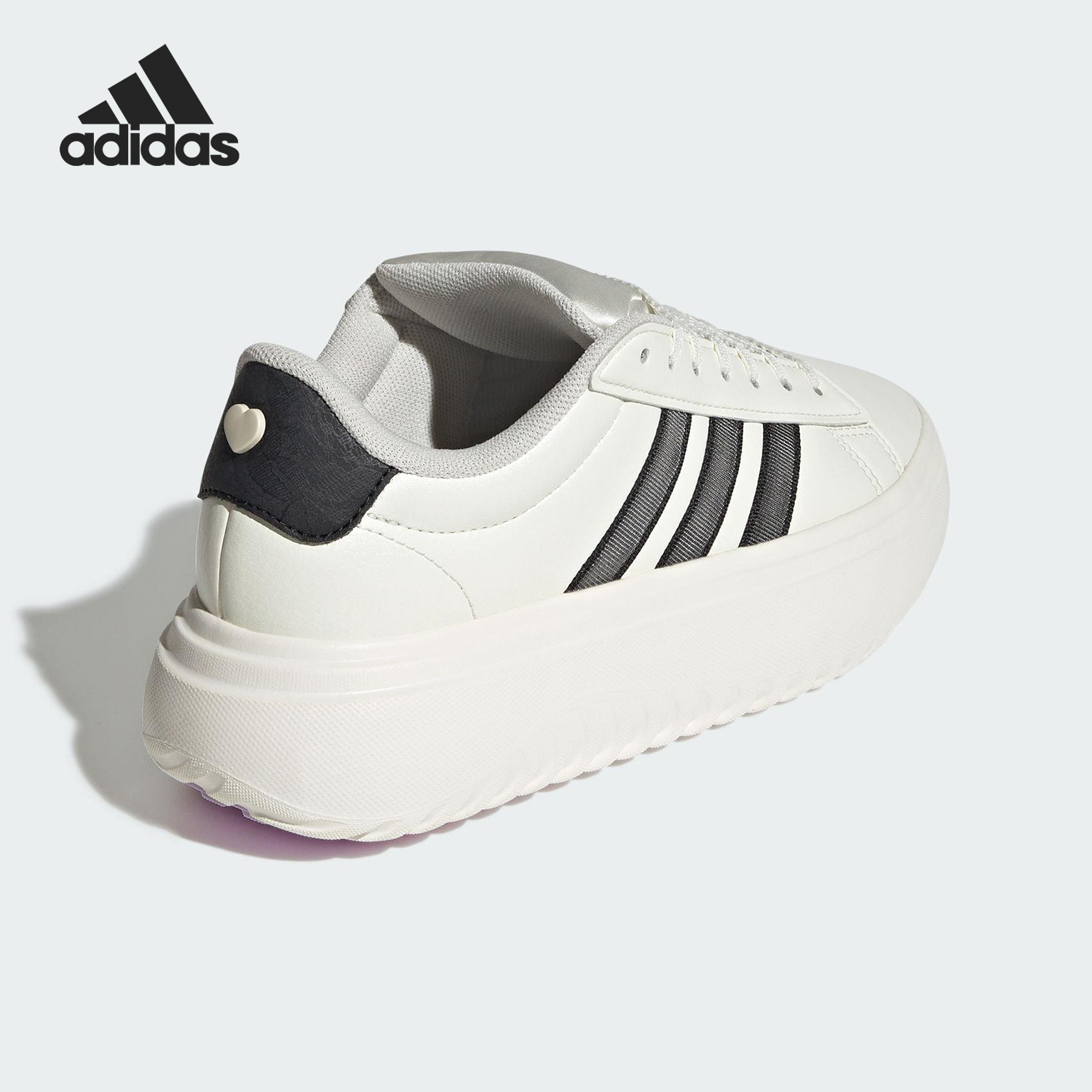 Adidas/阿迪达斯正品2025女士耐磨 网球厚底时尚经典休闲鞋JS1832